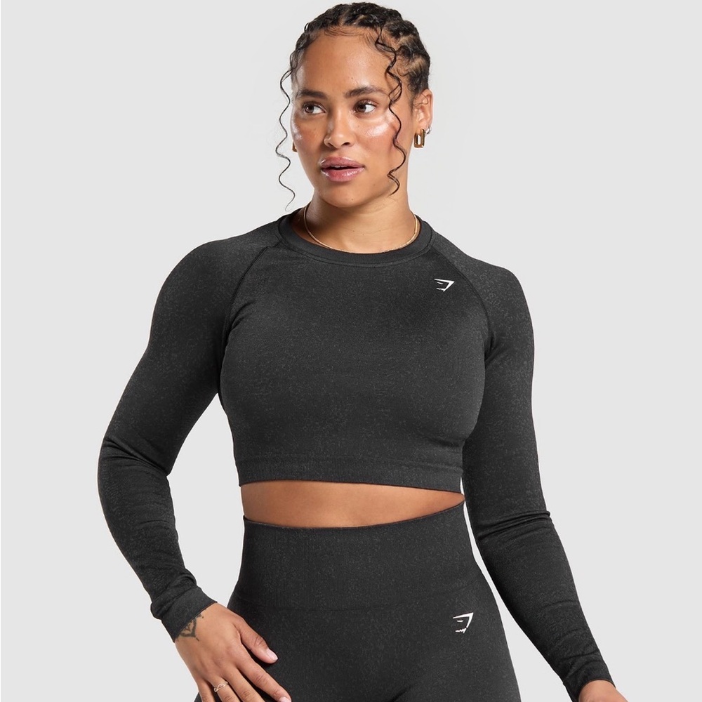 Gymshark Adapt Fleck Seamless Long Sleeve Crop Top